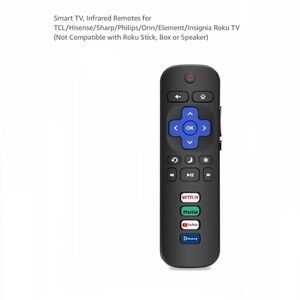 Universal Black Remote Control for Smart TVs - Roku
(See pic for brands)